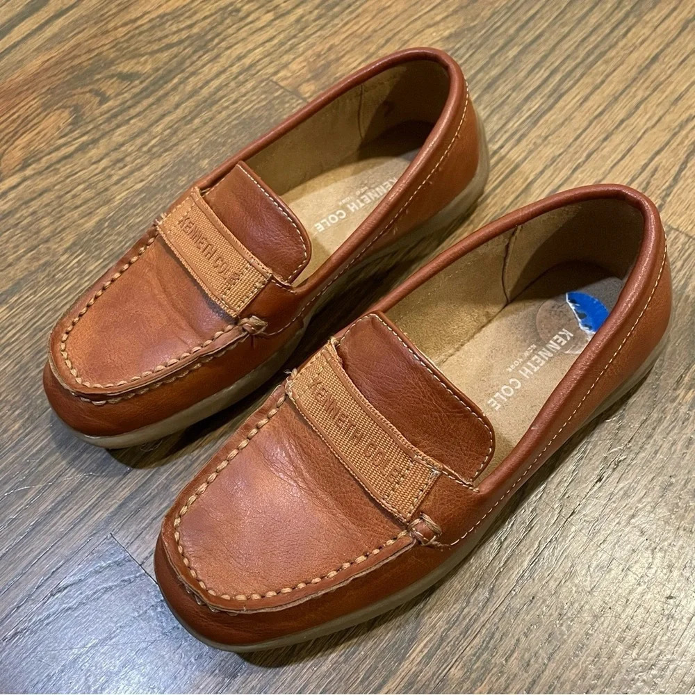 Kenneth Cole Faux Leather Slip On Moccasins Dress Shoes US 11